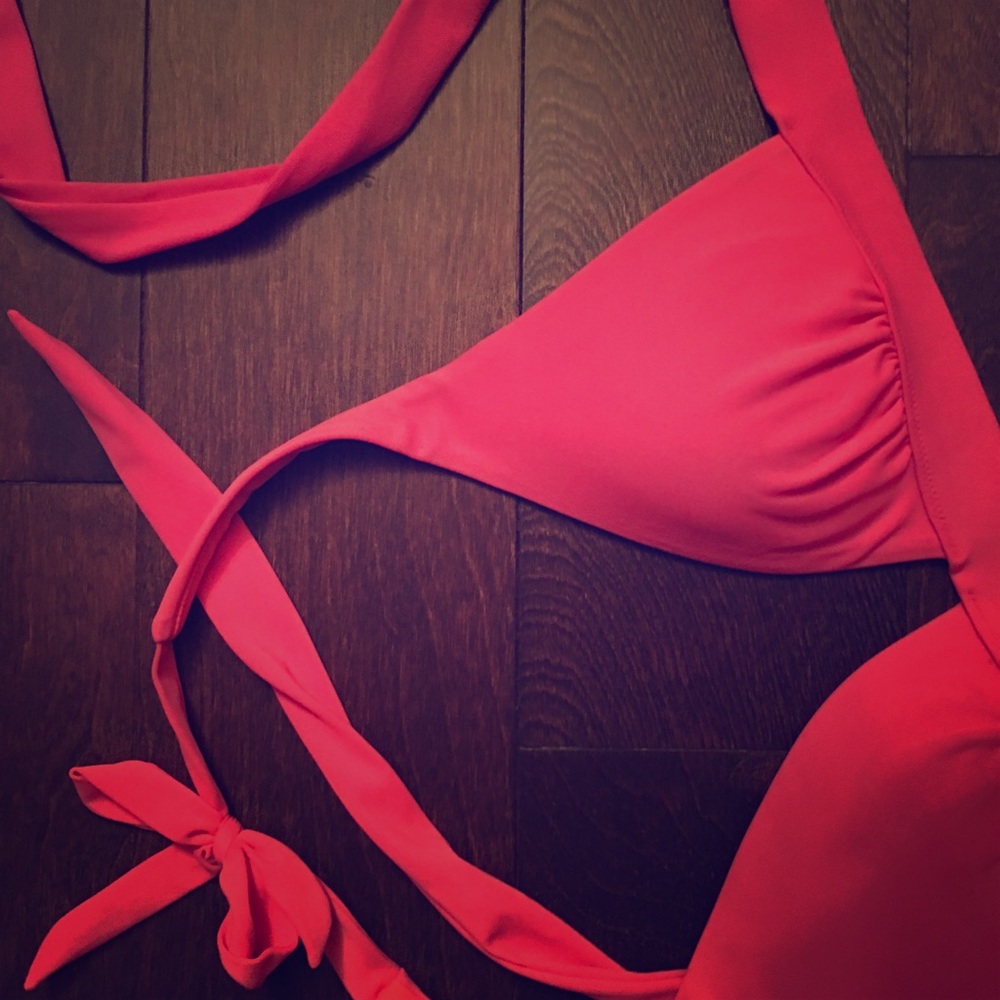 Victoria Secret choral triangle bikini top.